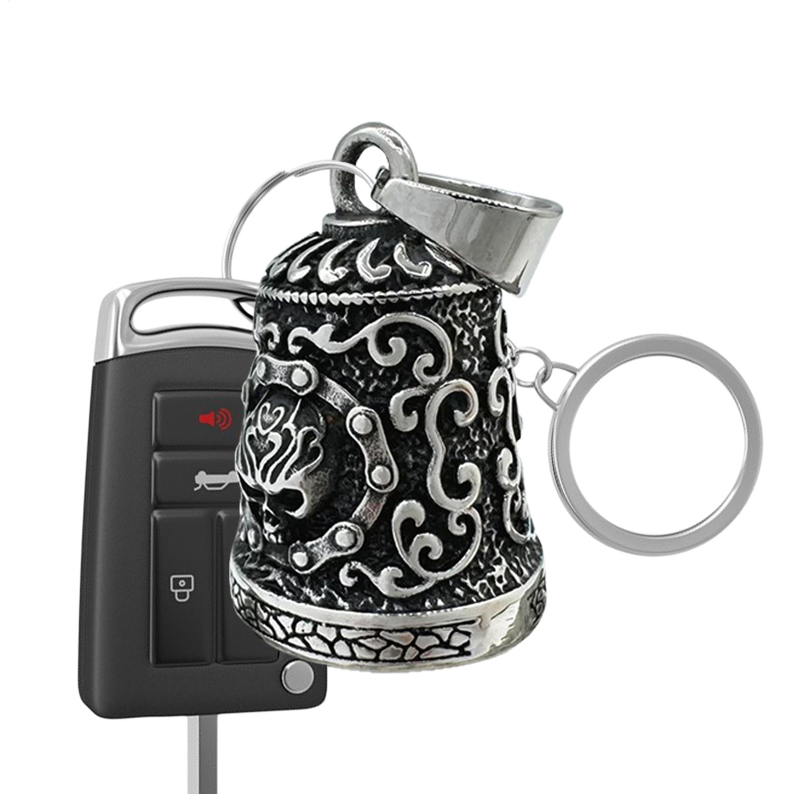 Men Accessories Chain - Подвеска-колокольчик в виде черепа для мотоцикла,