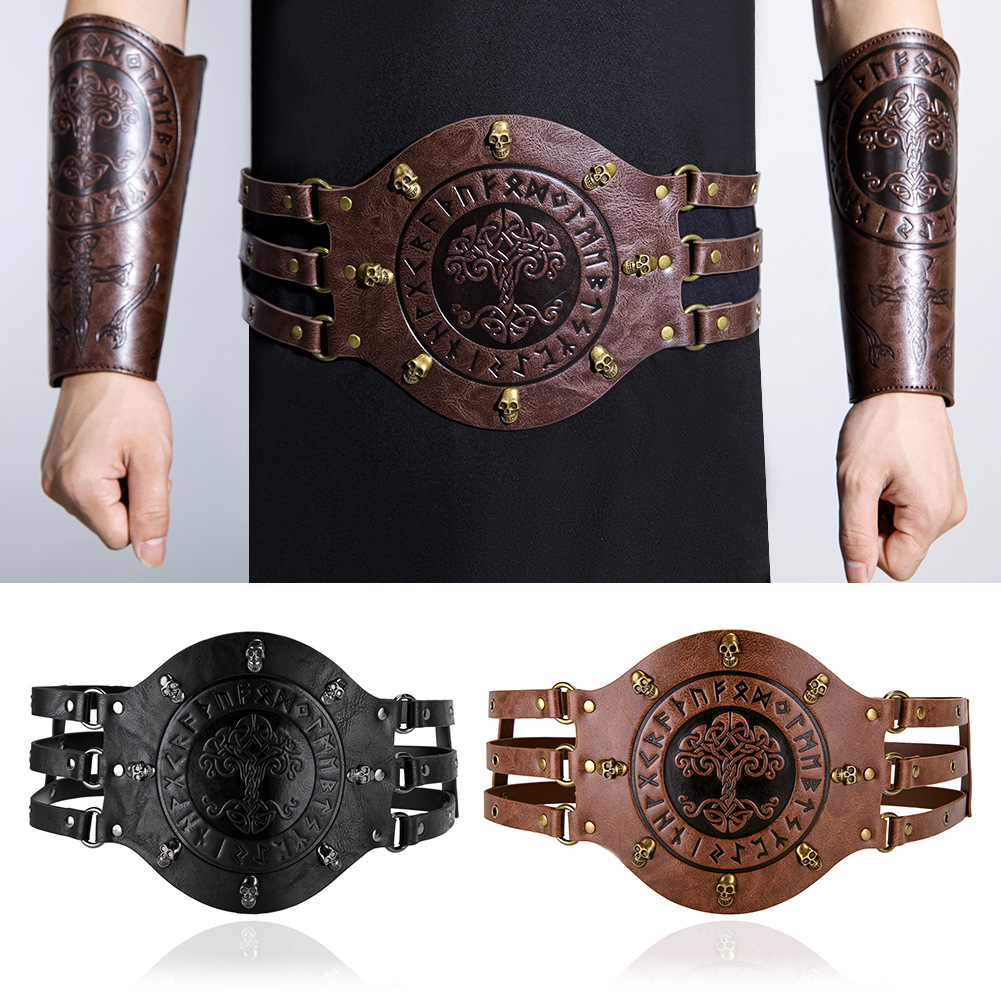 Men Accessories Style - Средневековый широкий корсетный пояс, костюм викинга-рыцаря,