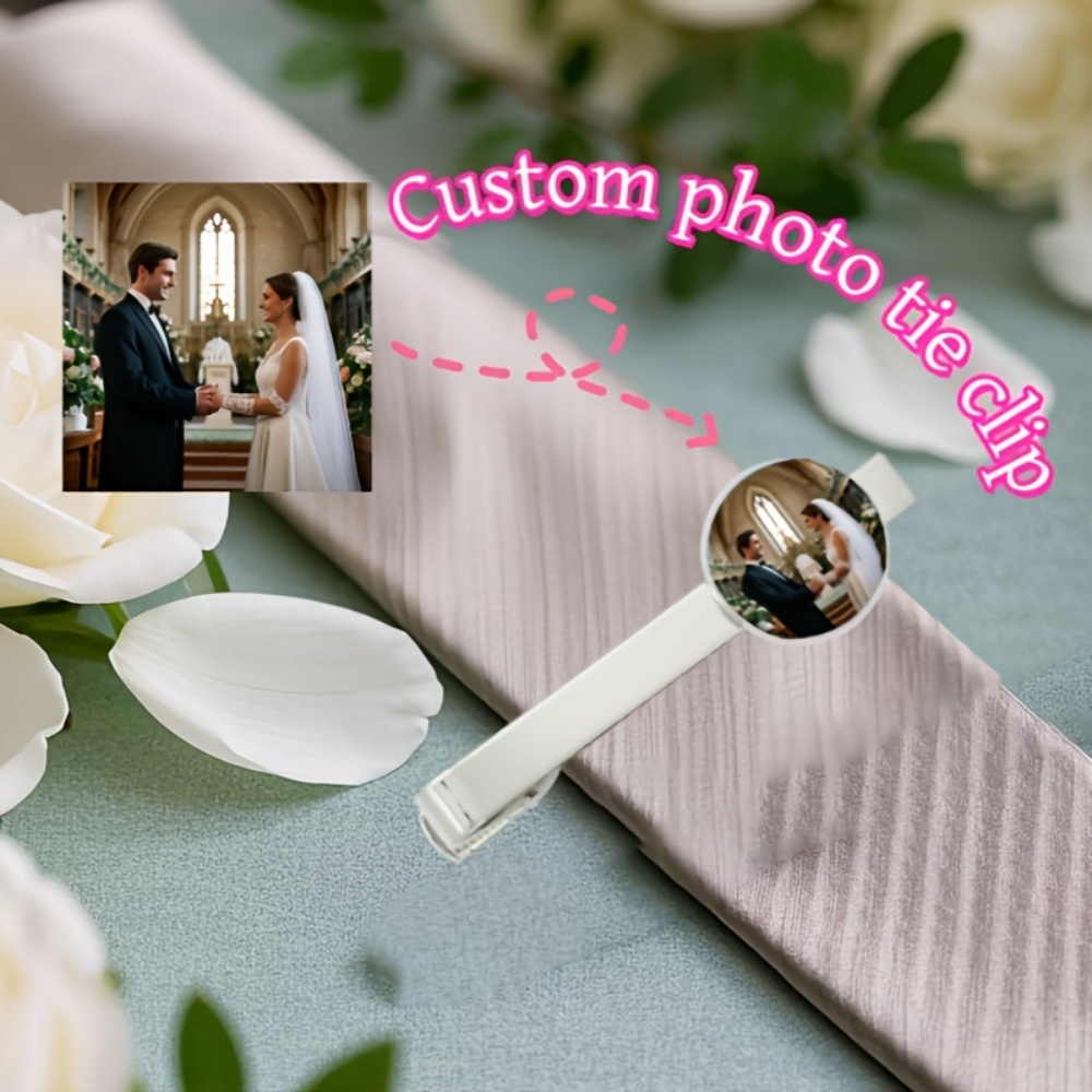 Men Accessories Wedding - Зажим для галстука с гравировкой фото