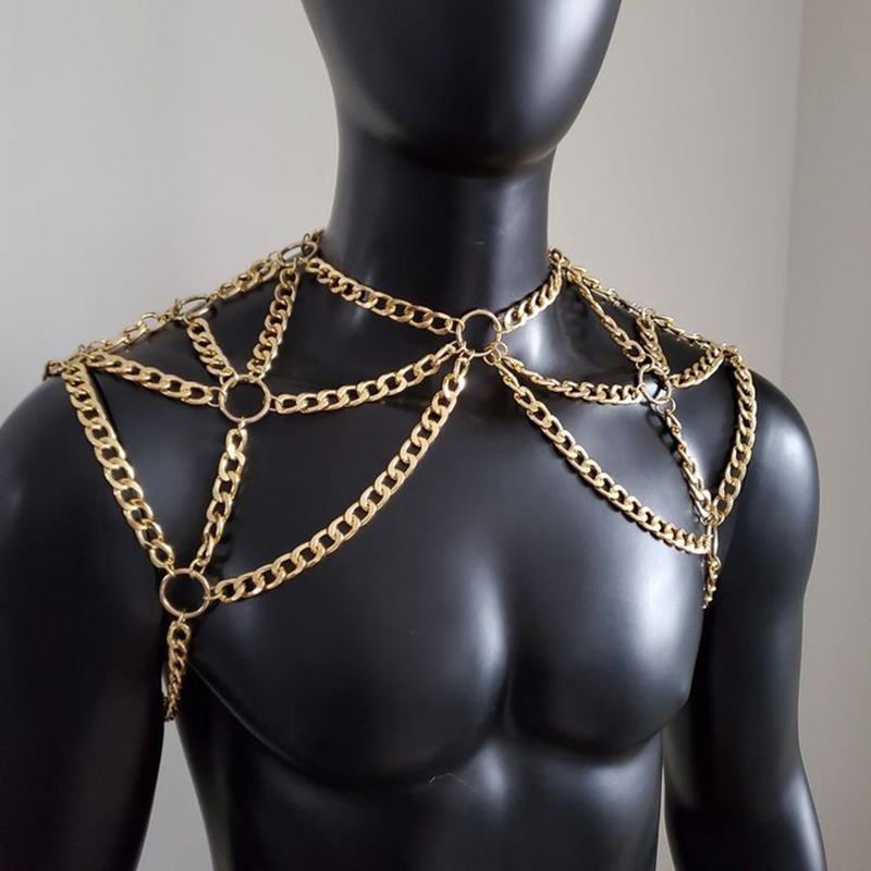 Панк мужская цепочка на плечо  – обзор и цена Men Accessories Chain